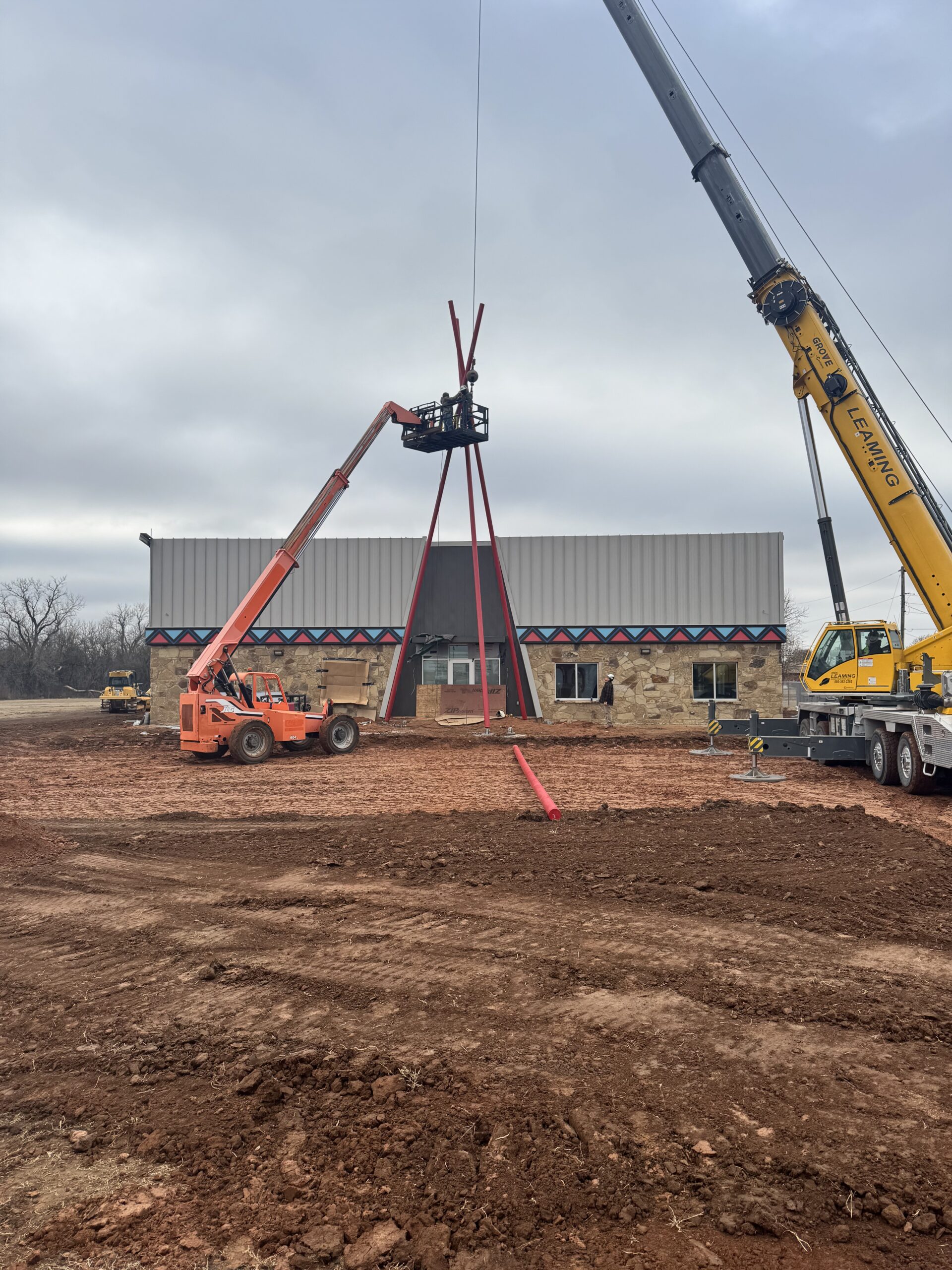 Kaw Housing Authority Raising of the Teepee 2025